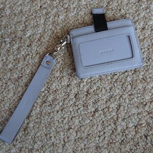 Andar The Denner Leather Wallet with Wristlet in light blue